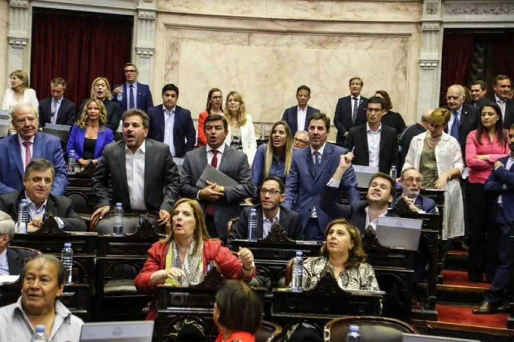 Bancada de Juntos por el Cambio en Diputados. Foto: NA.