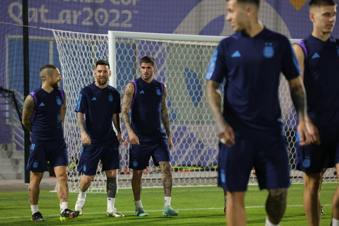 Entrenamiento de Argentina previo a Australia. Foto: Twitter @Argentina.