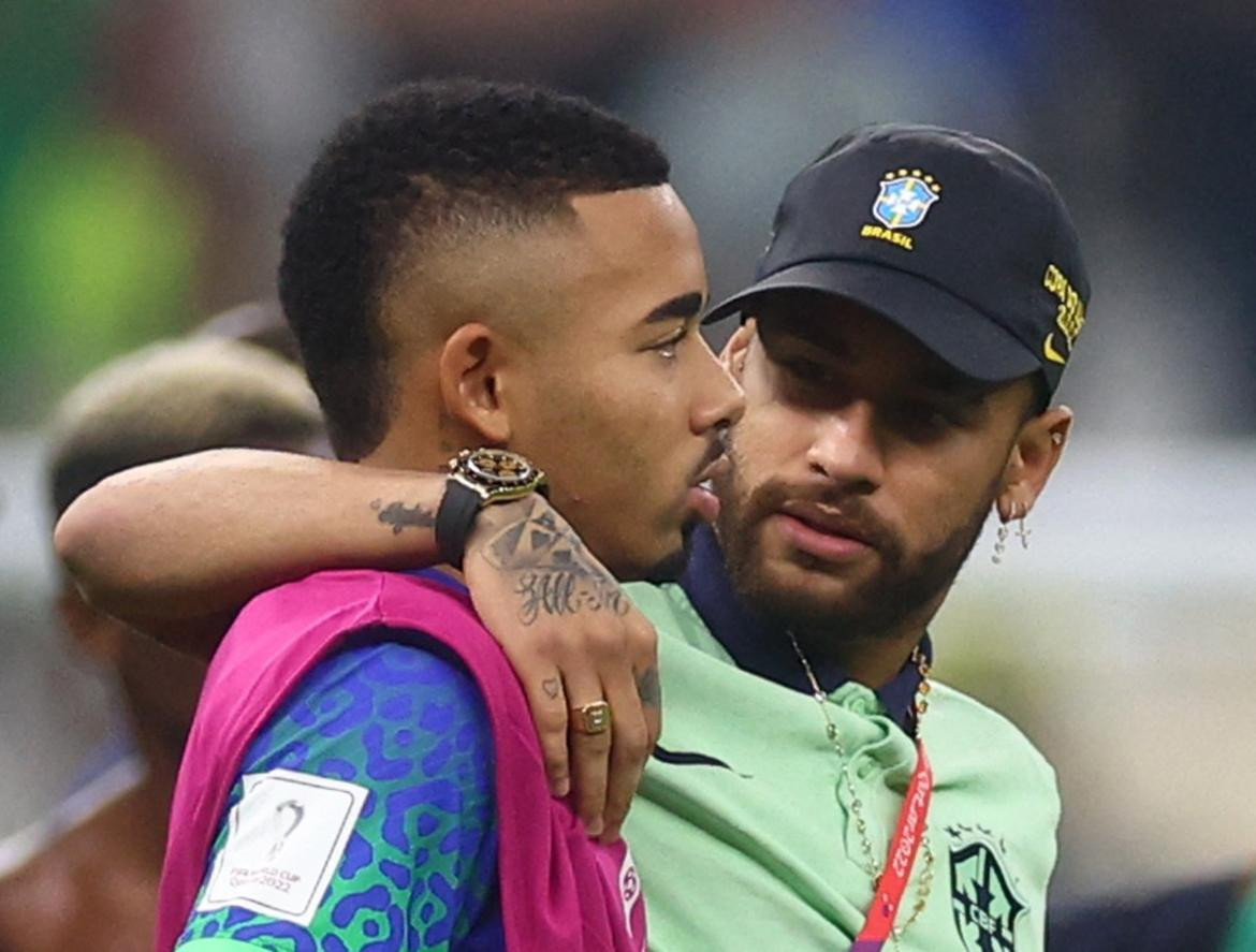 Neymar y Gabriel Jesús. Foto: REUTERS.