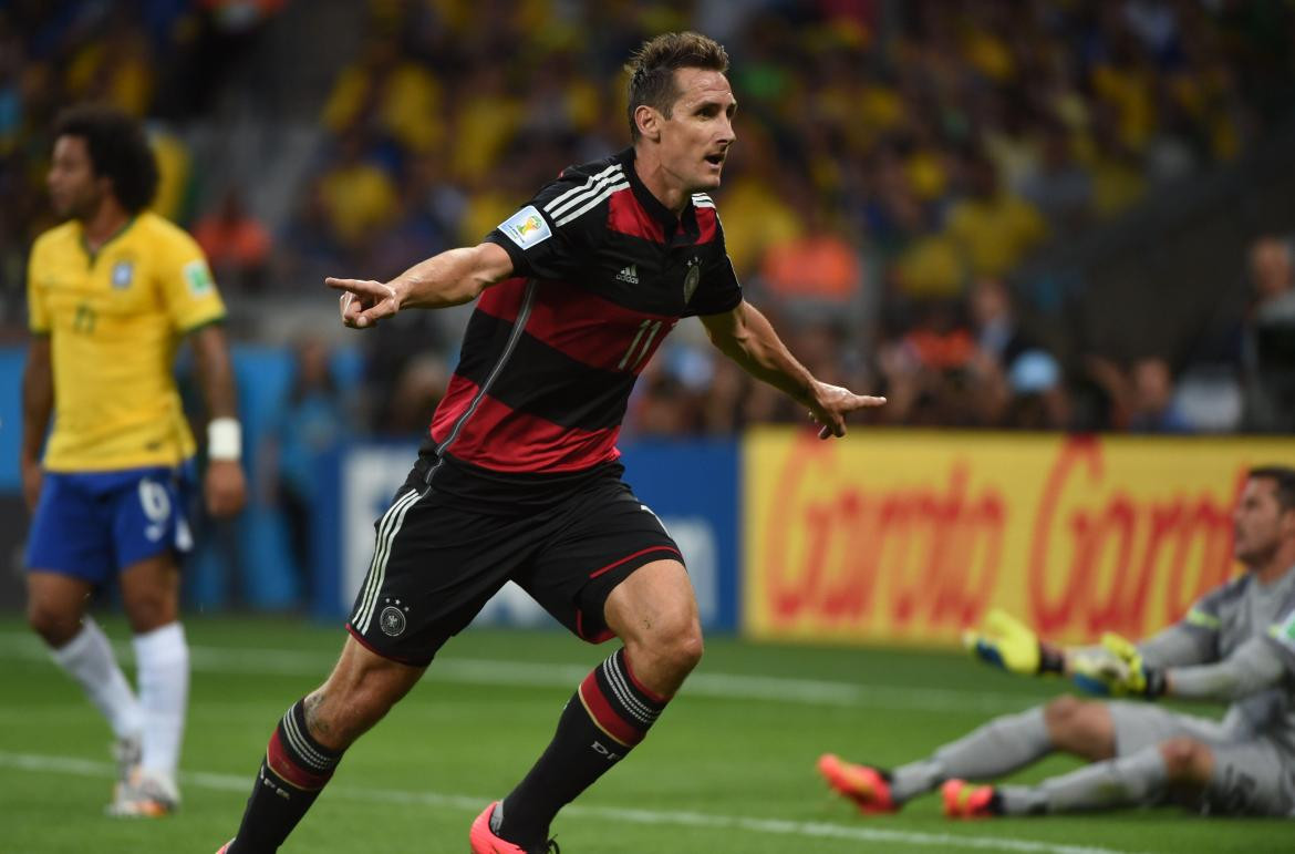 Miroslav Klose, el goleador de los Mundiales. Foto: NA.