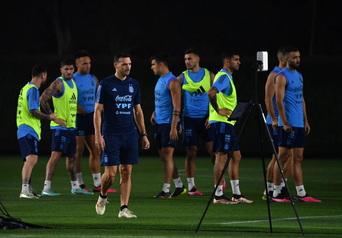 Entrenamiento de la Selección Argentina. Foto: Télam