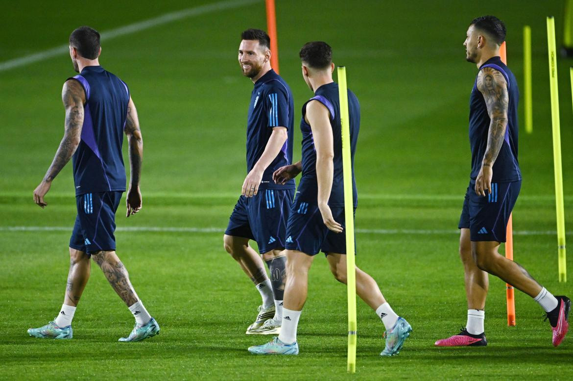 Entrenamiento de la Selección argentina. Foto: NA.