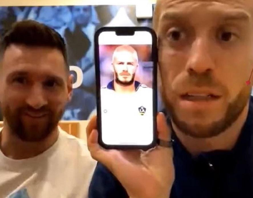 El Papu imitó el look de David Bechkam. Foto: captura de video.