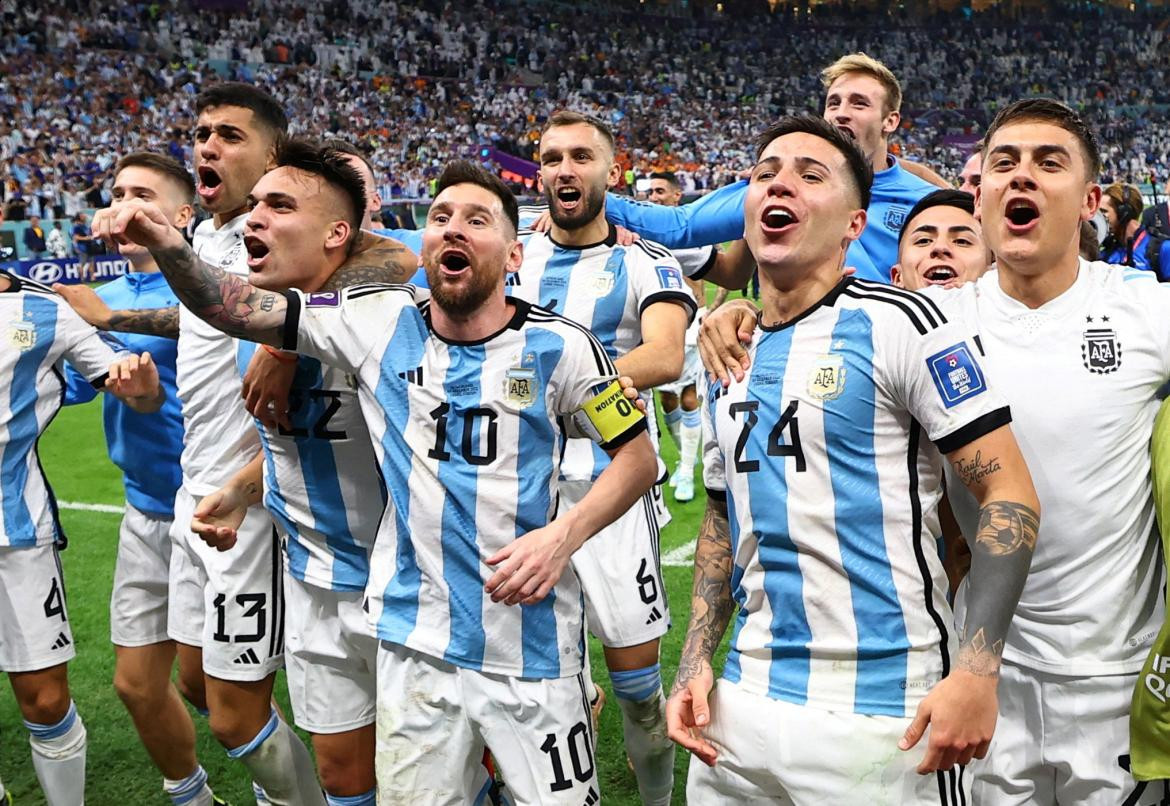 Festejos de Argentina en el Mundial de Qatar. Foto: REUTERS.