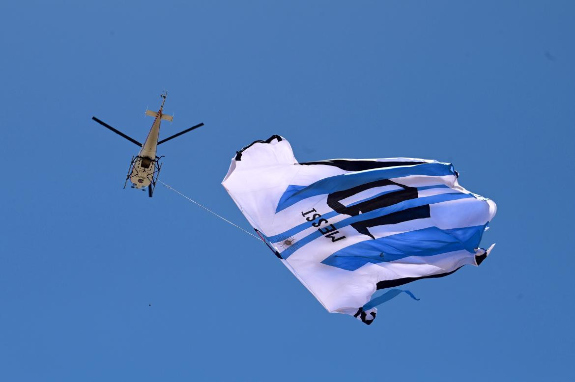 Camiseta Argentina en Rosario. Foto: Télam