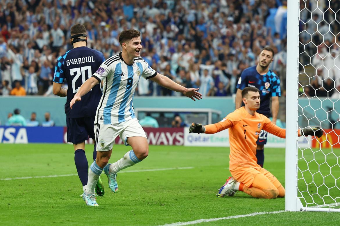 Julián Álvarez en el Mundial Qatar 2022. Foto: REUTERS.