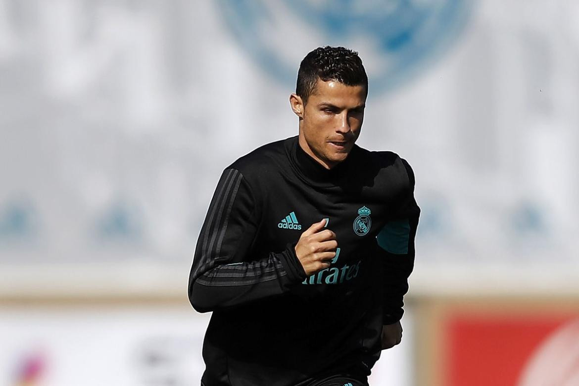 Cristiano Ronaldo en el complejo del Real Madrid.