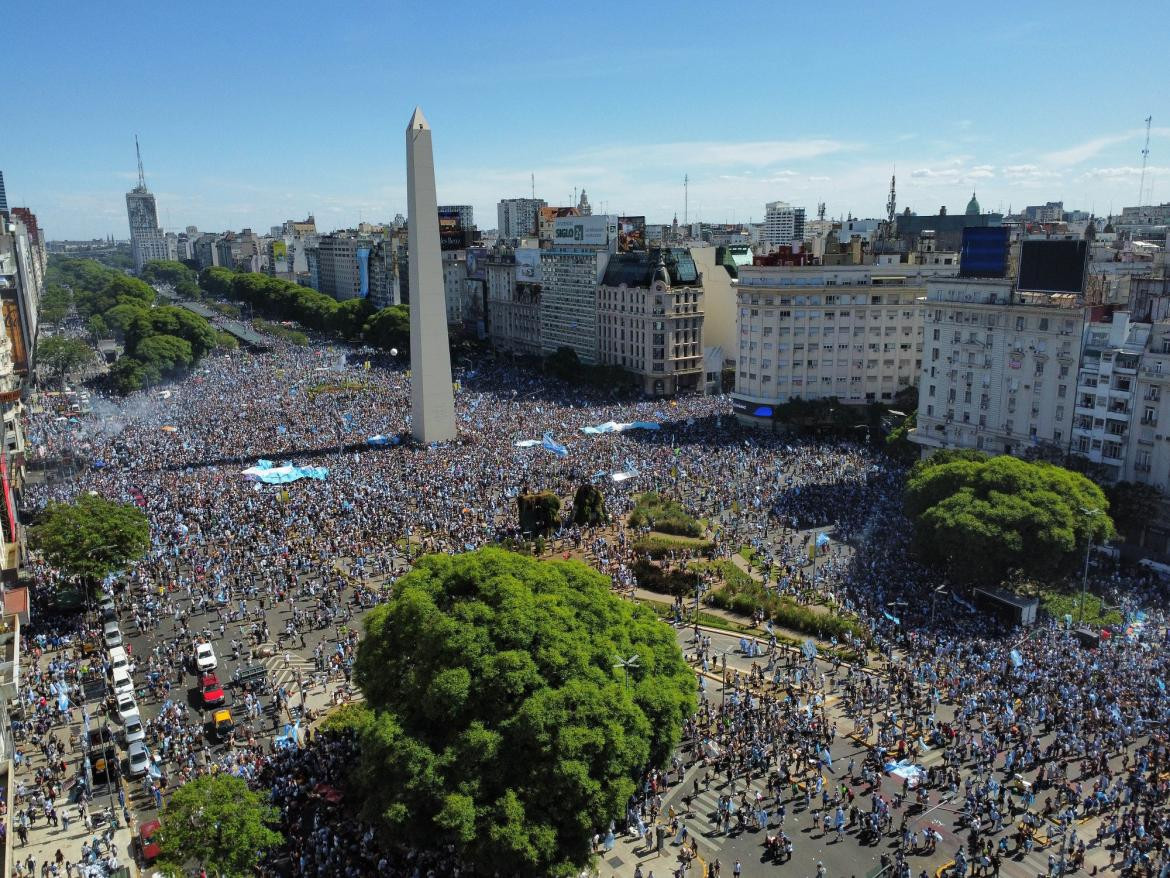 Festejos por la Selección, Obelisco, NA