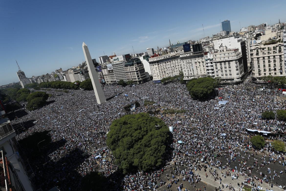 Festejos en Buenos Aires. Foto: Reuters.