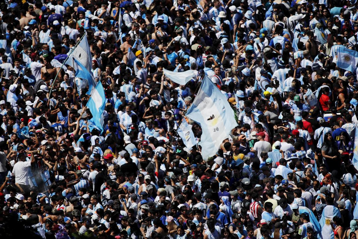 Festejos en Buenos Aires. Foto: Reuters.