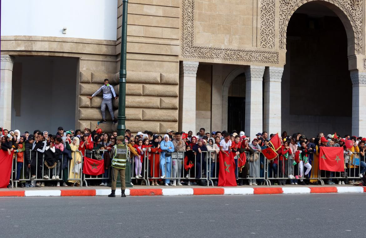 Multitudinaria recepción al seleccionado de Marruecos tras el Mundial. REUTERS	