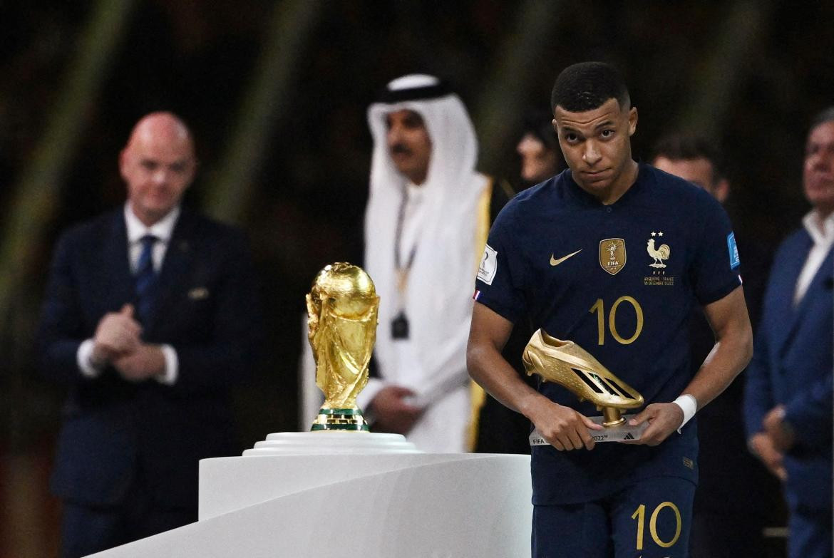 Kylian Mbappé, el máximo goleador del Mundial de Qatar 2022. Foto: Reuters.