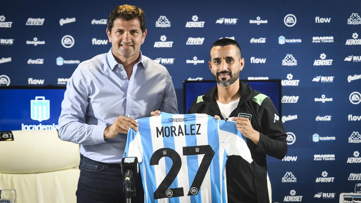 Maxi Moralez en Racing. Foto: Prensa Racing.