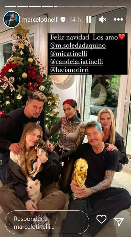 La Navidad de Tinelli. Foto: Instagram.