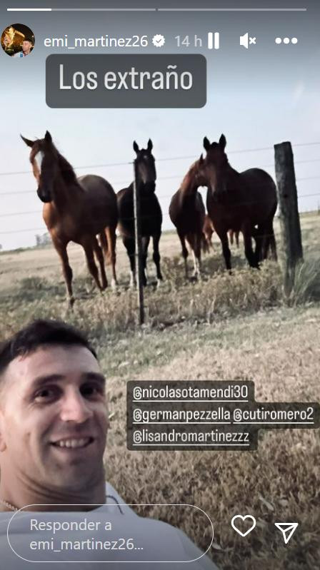 La historia de Emiliano Martínez. Foto: Instagram.