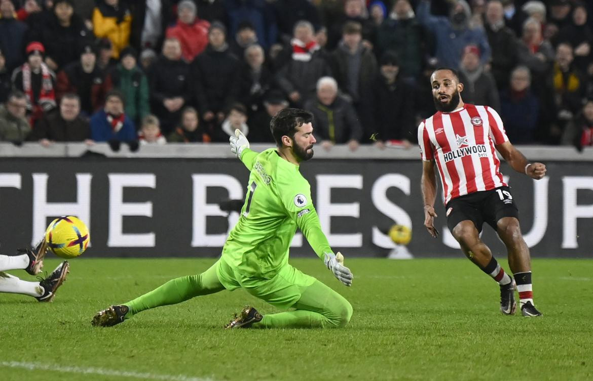 Brentford-Liverpool; Bryan Mbeumo. Foto: Reuters.