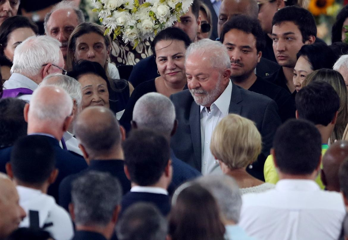 Lula da Silva en el funeral de Pelé_Reuters