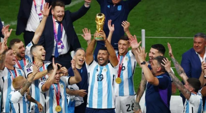 Kun Agüero, Argentina campeón. Foto: NA