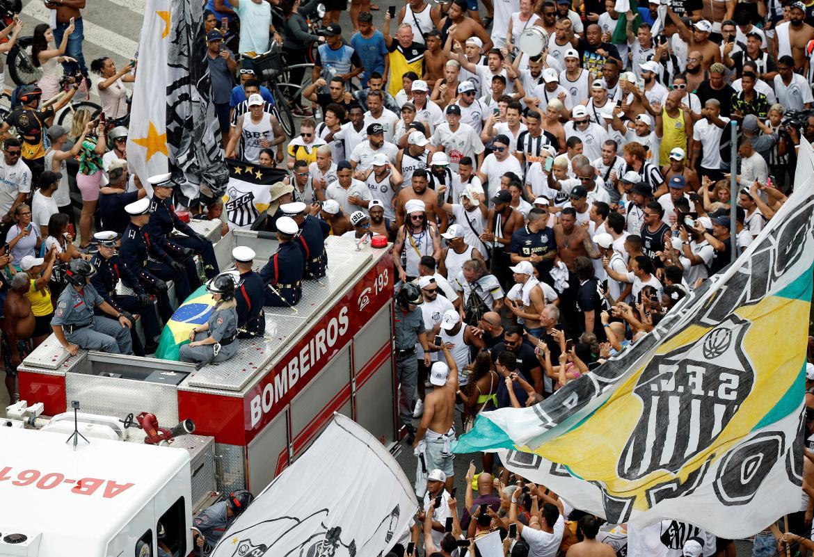 Despedida de Pelé en Brasil. Foto: REUTERS.