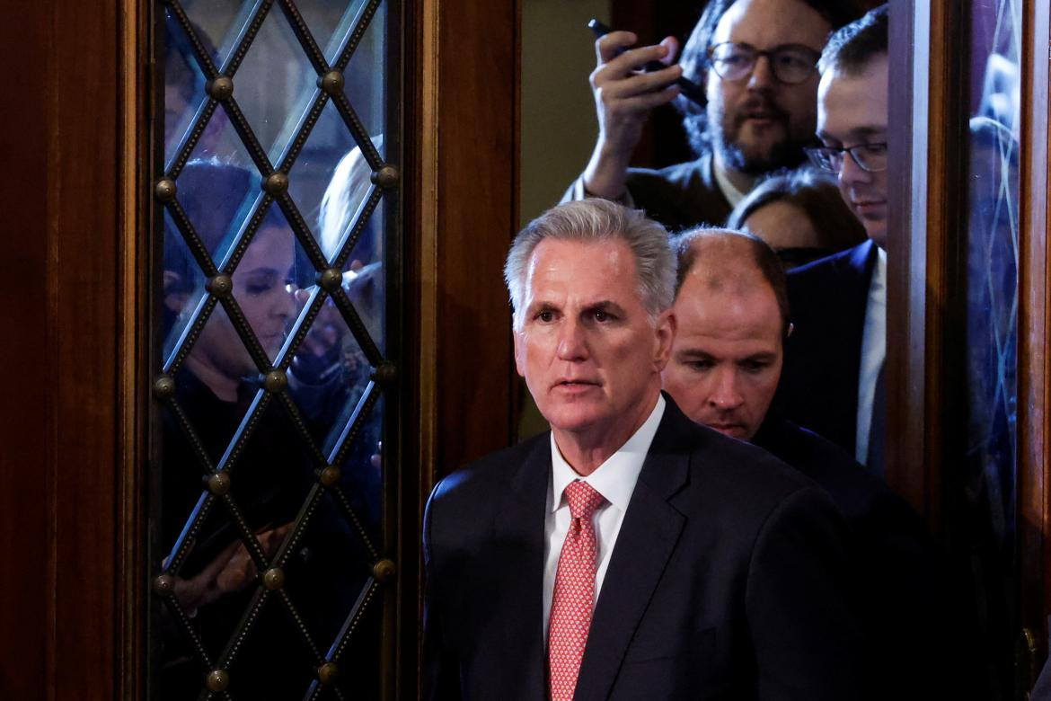 Kevin McCarthy en la Cámara Baja de Estados Unidos. Foto: REUTERS.