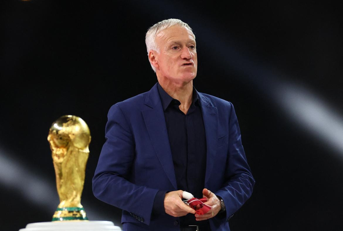 Didier Deschamps en la final del Mundial de Qatar. Foto: REUTERS.