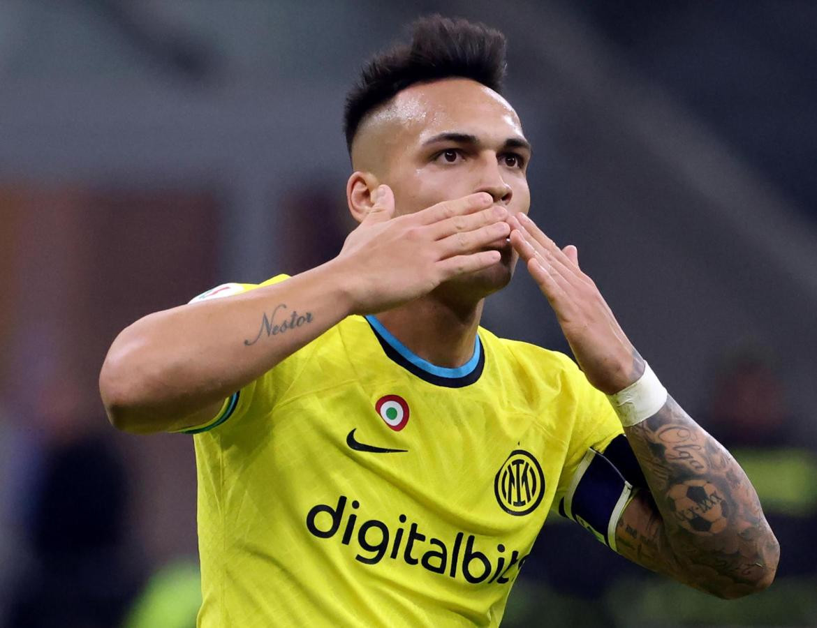 Lautaro Martínez, Copa Italia. Foto: EFE