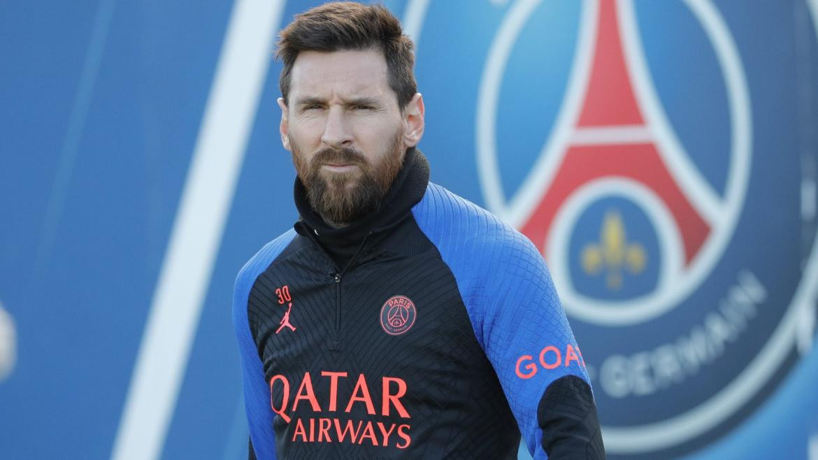 Lionel Messi en el entrenamiento del PSG. Foto: @PSG_inside.