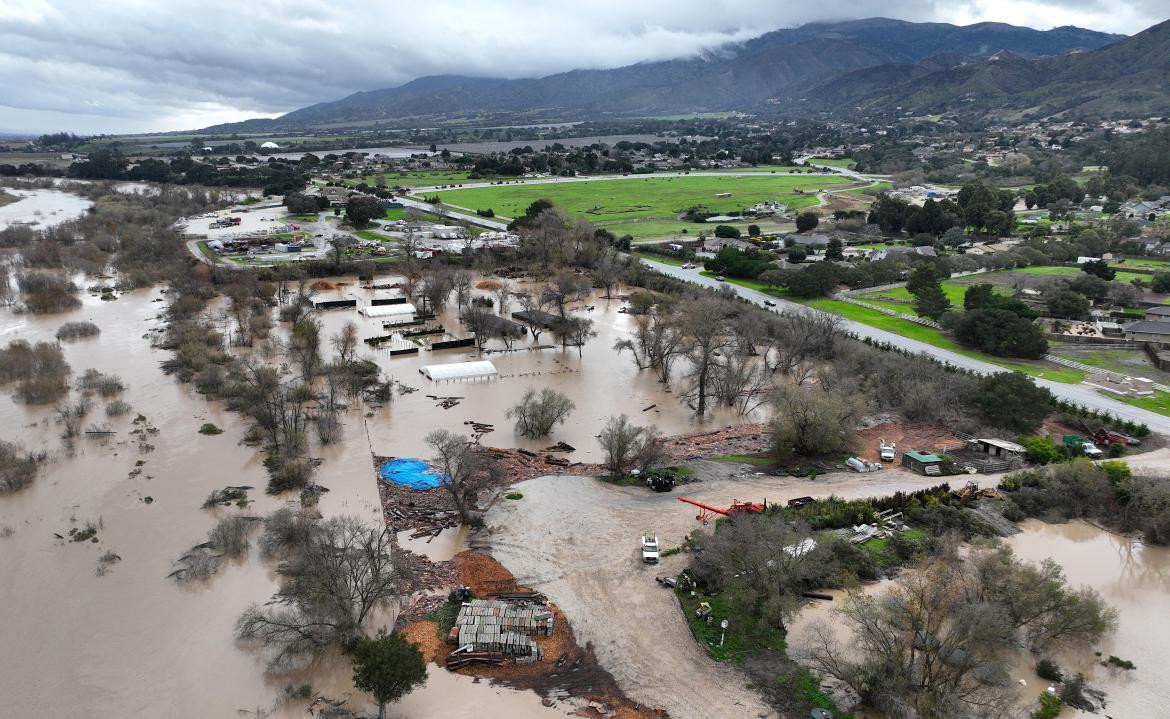 Tormentas en Estados Unidos. Vista Aérea. Foto: Télam