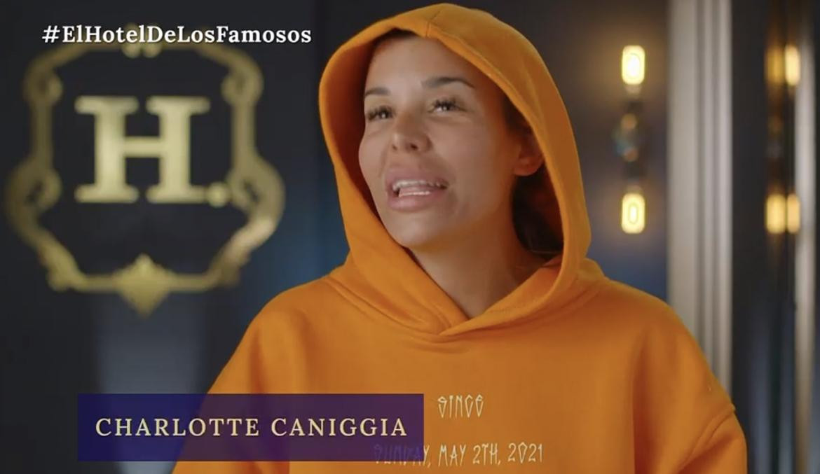 Charlotte Caniggia en El Hotel de los Famosos. Foto: Captura de TV.