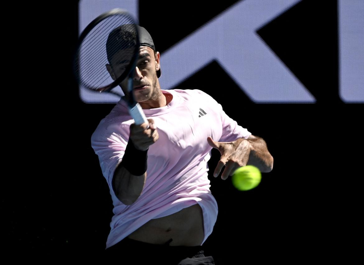 Francisco Cerúndolo en el Abierto de Australia. Foto: REUTERS.