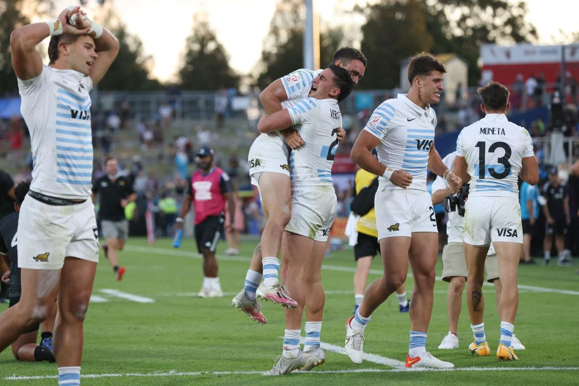 Festejo de Los Pumas, Télam