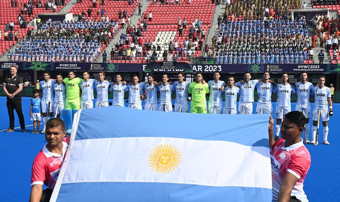 Los Leones quedaron eliminados ante Corea del Sur de Mundial de Hockey 2023. Foto: Twitter @ArgFieldHockey.