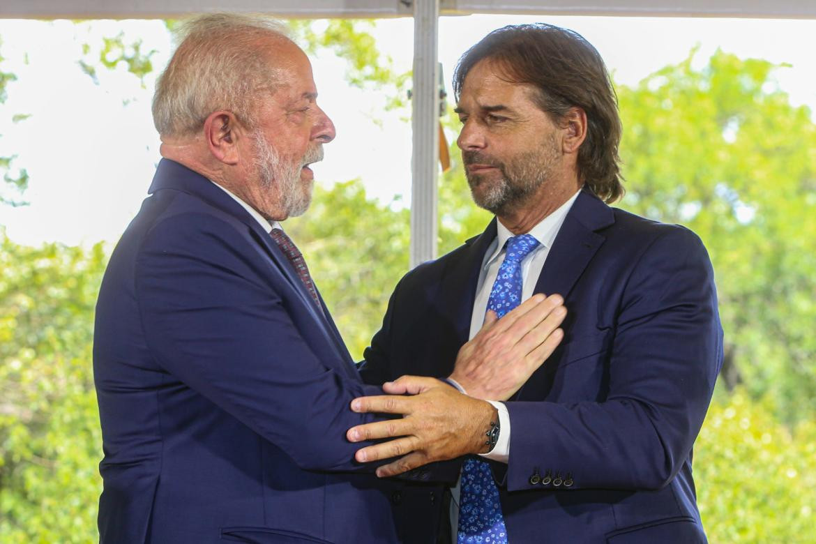 Lula y Lacalle Pou en Uruguay. Foto: EFE