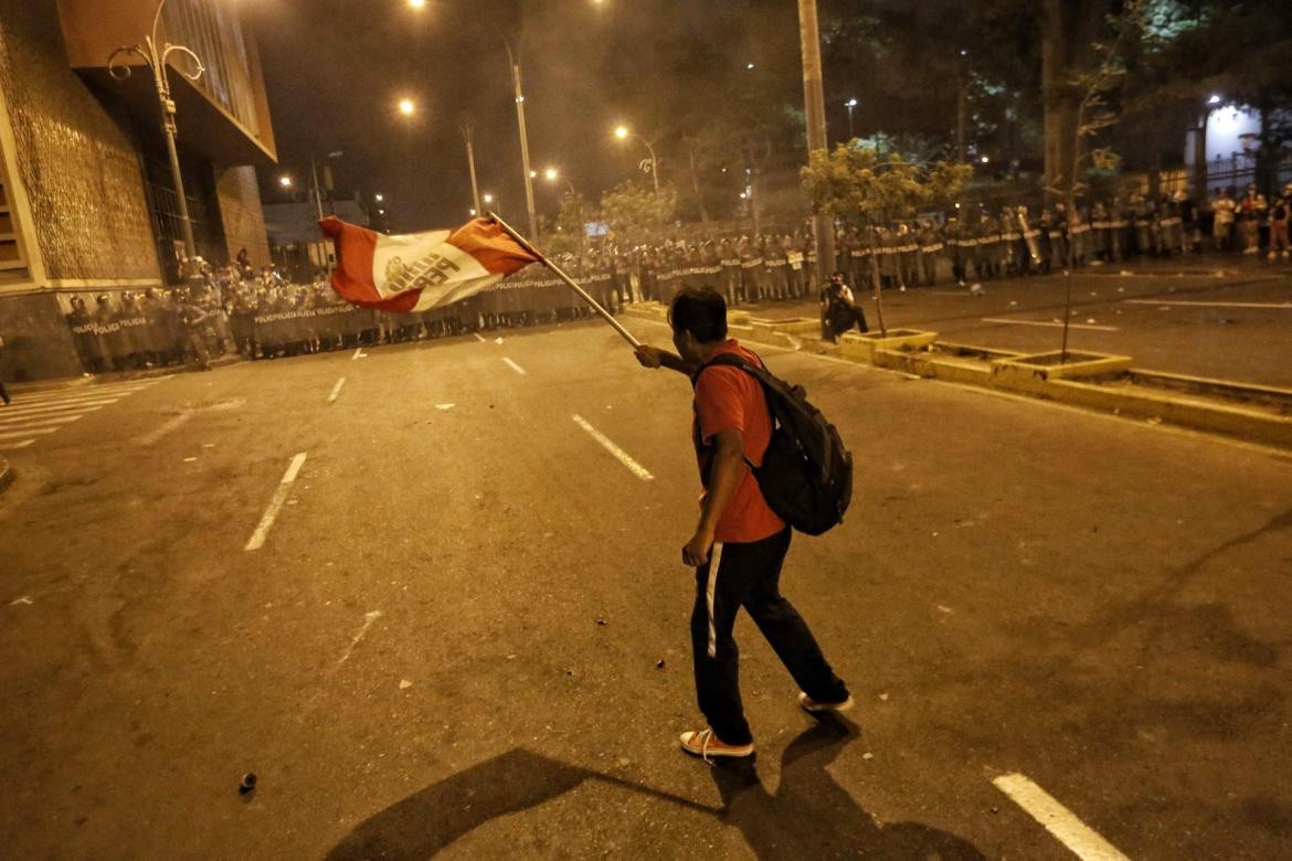 Protestas en Perú. Foto: EFE