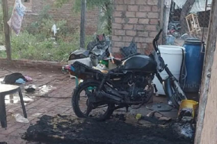 La casa después del incendio. Foto: Diario Chaco