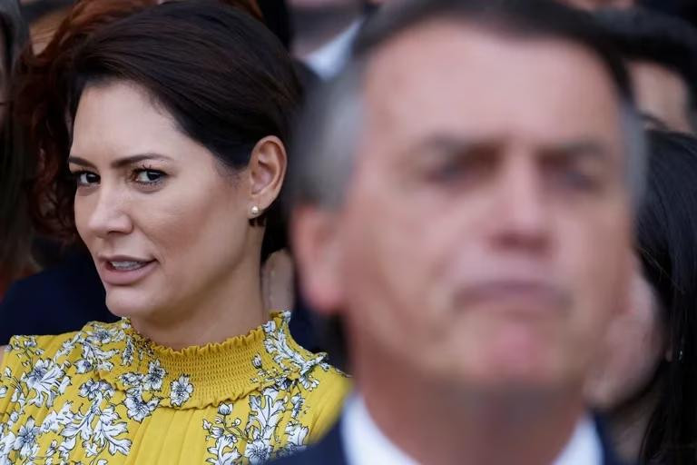 Michelle Bolsonaro y su esposo, Jair Bolsonaro. Foto: REUTERS