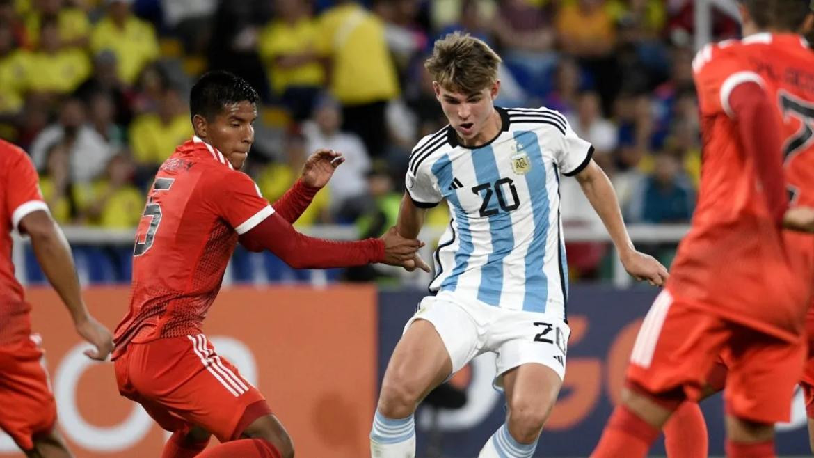 Nico Paz, Selección Argentin sub 20. Foto: Télam