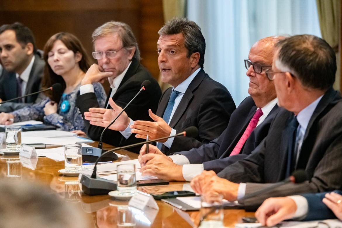 Reunión de Sergio Massa con la Mesa de Enlace. Foto: NA.