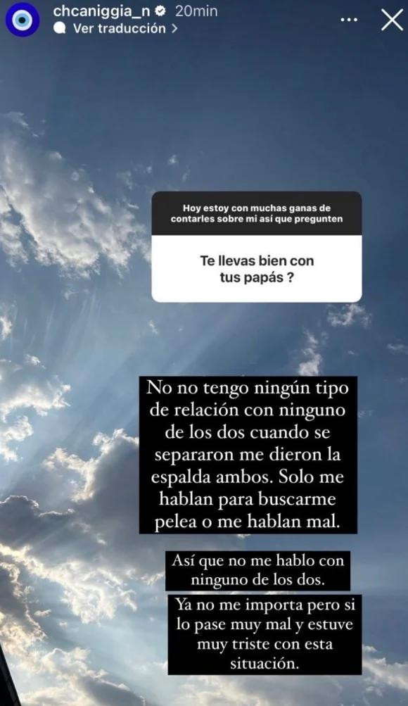 La confesión de Charlotte Caniggia. Foto: Instagram.