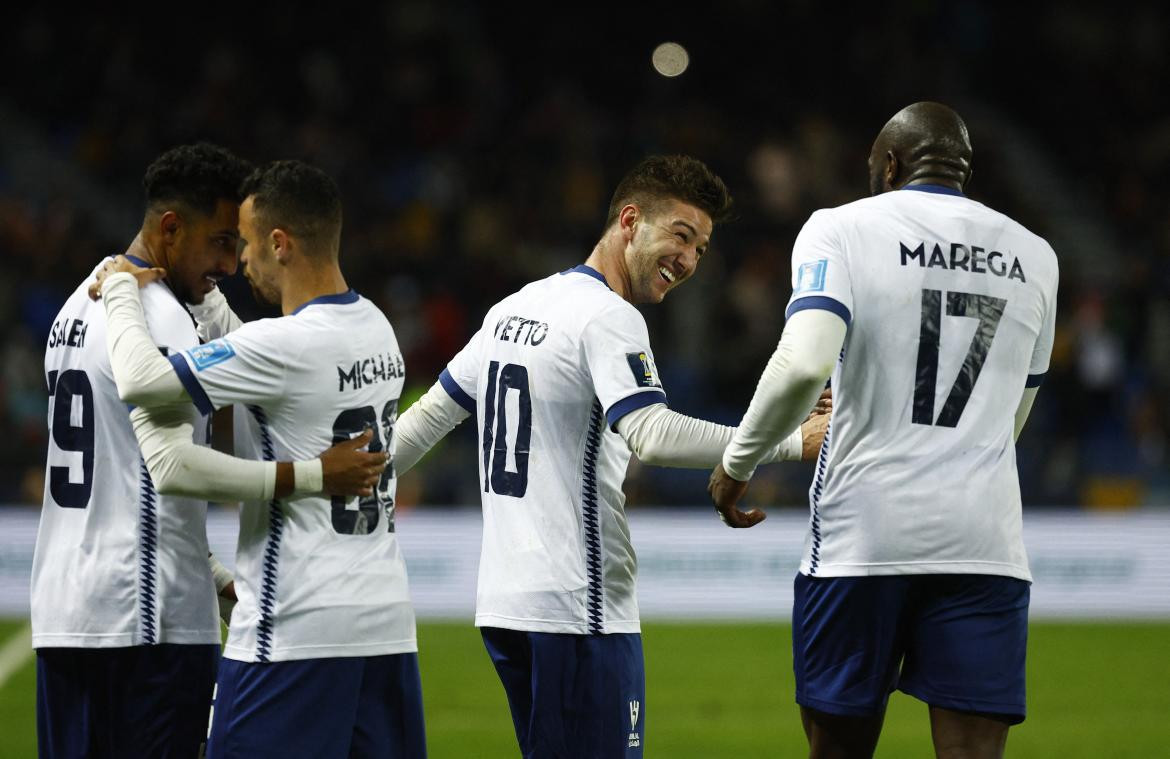 Festejo del Al Hilal ante el Flamengo por el Mundial de Clubes. Foto: REUTERS.