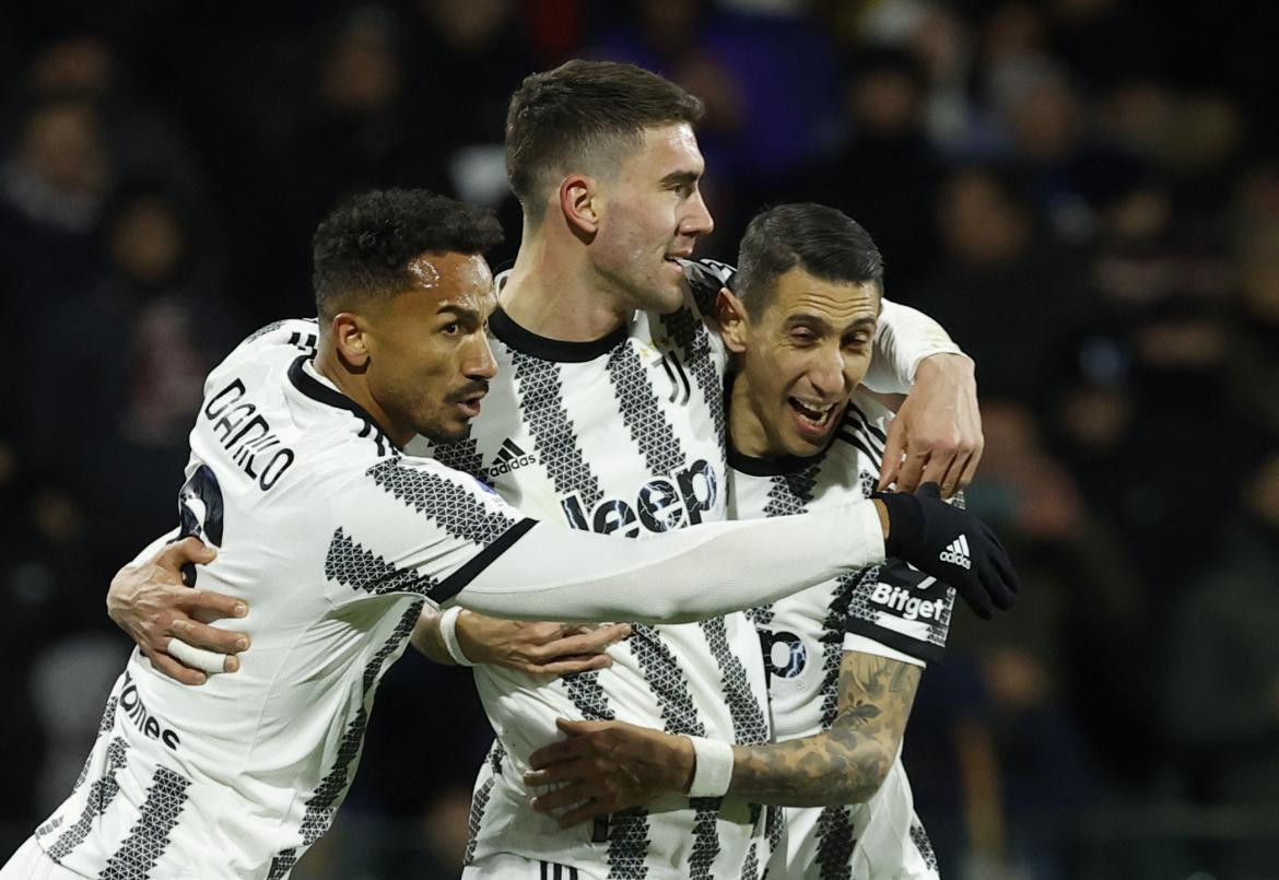 Festejo de la Juventus ante la Salernitana por la Serie A. Foto: REUTERS