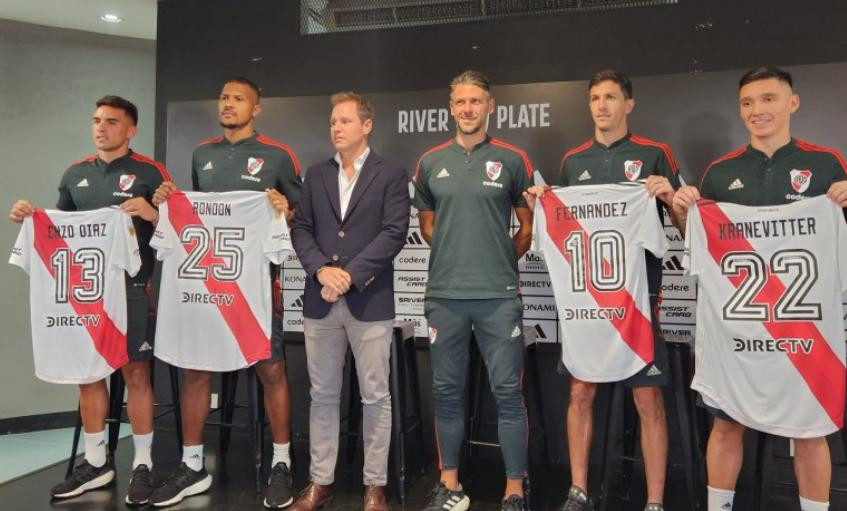 Presentación de los refuerzos de River en 2023. Foto: NA.