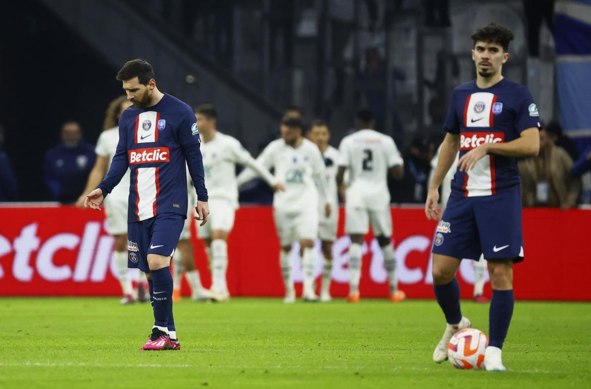 Derrota del PSG ante el Olympique de Marsella por la Copa de Francia. Foto: REUTERS.