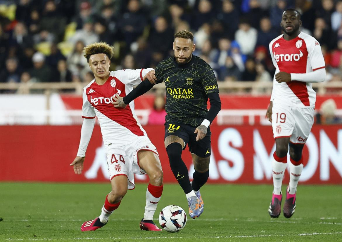 Neymar, Monaco vs PSG, Ligue 1. Foto: REUTERS