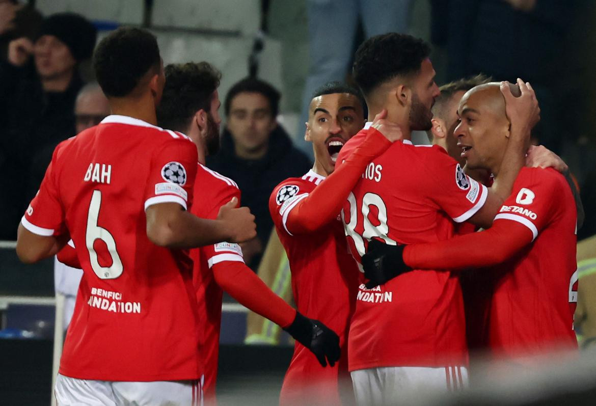 Champions League, Brujas vs. Benfica. Foto: REUTERS.