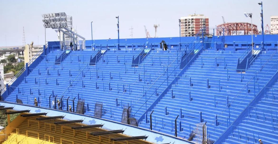 Tercera bandeja Sur de La Bombonera. Foto: Twitter @BocaJrsOficial.