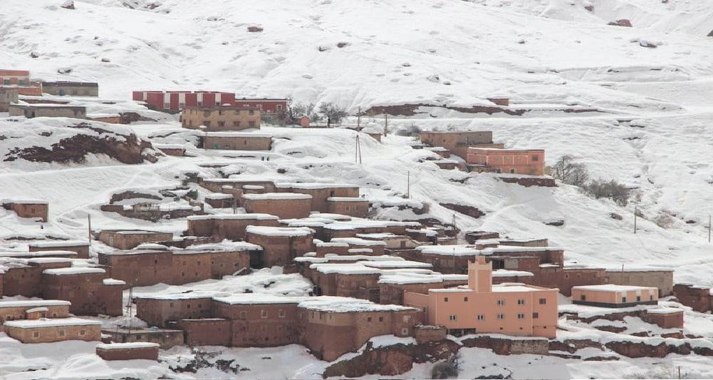 Zonas de gran altitud enfrentan el temporal. Foto Hespress