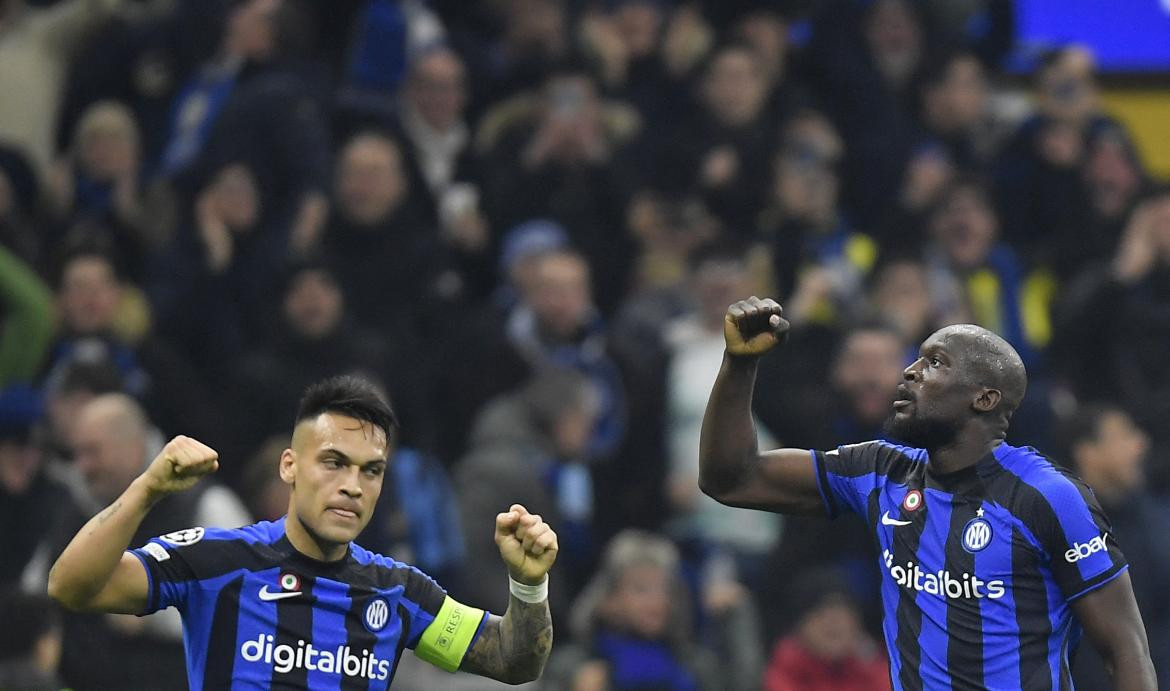 Festejo del Inter ante el Porto por la Champions League. Foto: REUTERS.