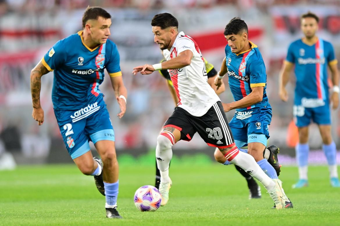 Milton Casco; River Plate-Arsenal 1. Foto: Twitter @RiverPlate.