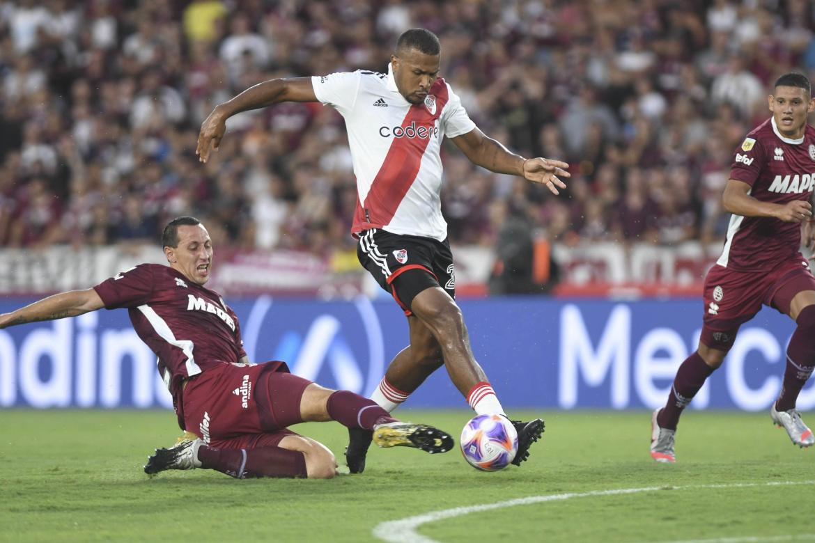 Lanús vs River, Liga Profesional. Foto: Télam